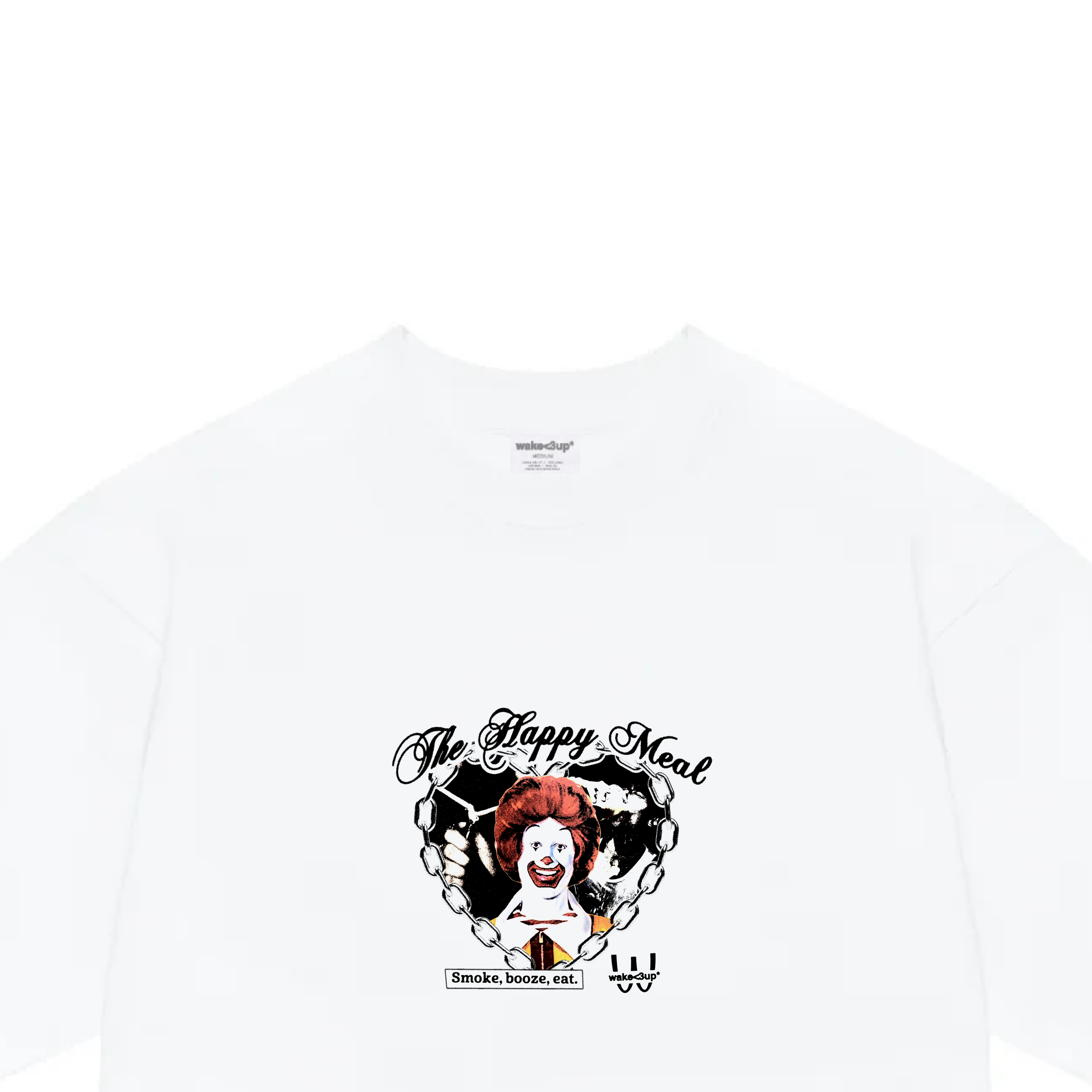 SMOKE, BOOZE, EAT - WHITE TEE