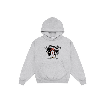 SMOKE, BOOZE, EAT - GREY MARLE PULLOVER HOODIE