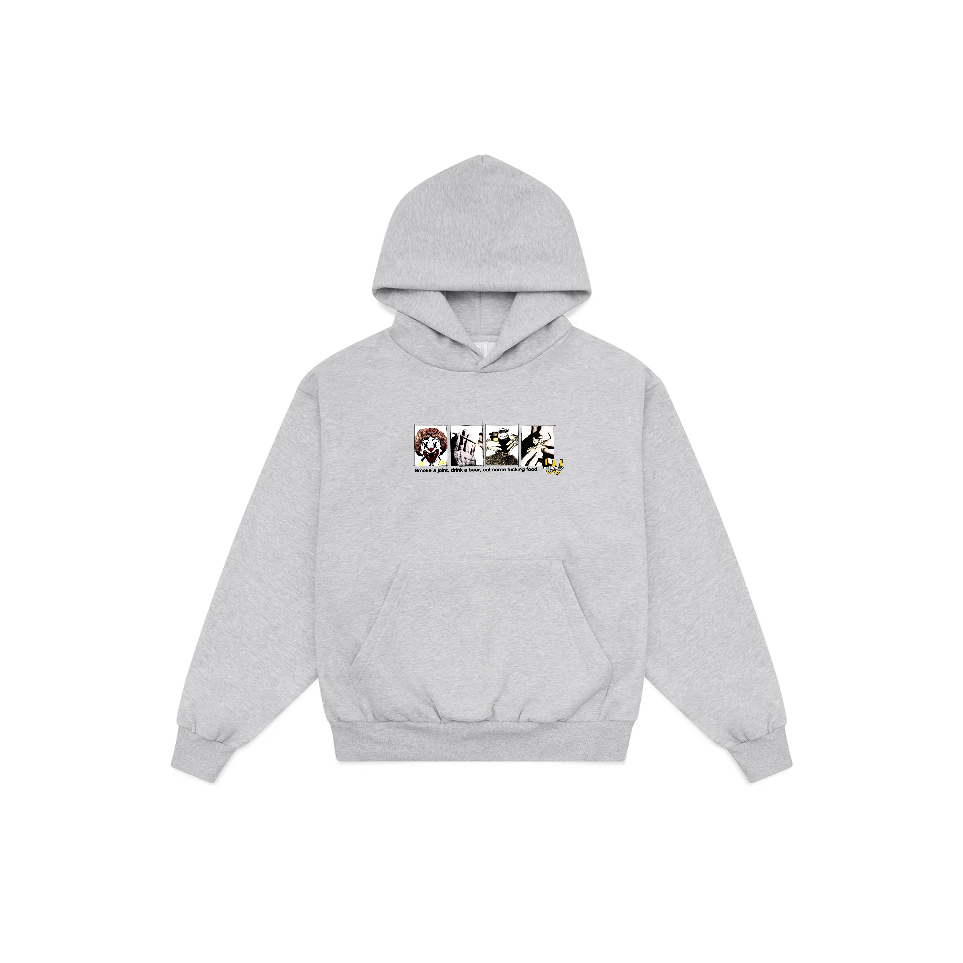 HAPPY MEAL - GREY MARLE PULLOVER HOODIE