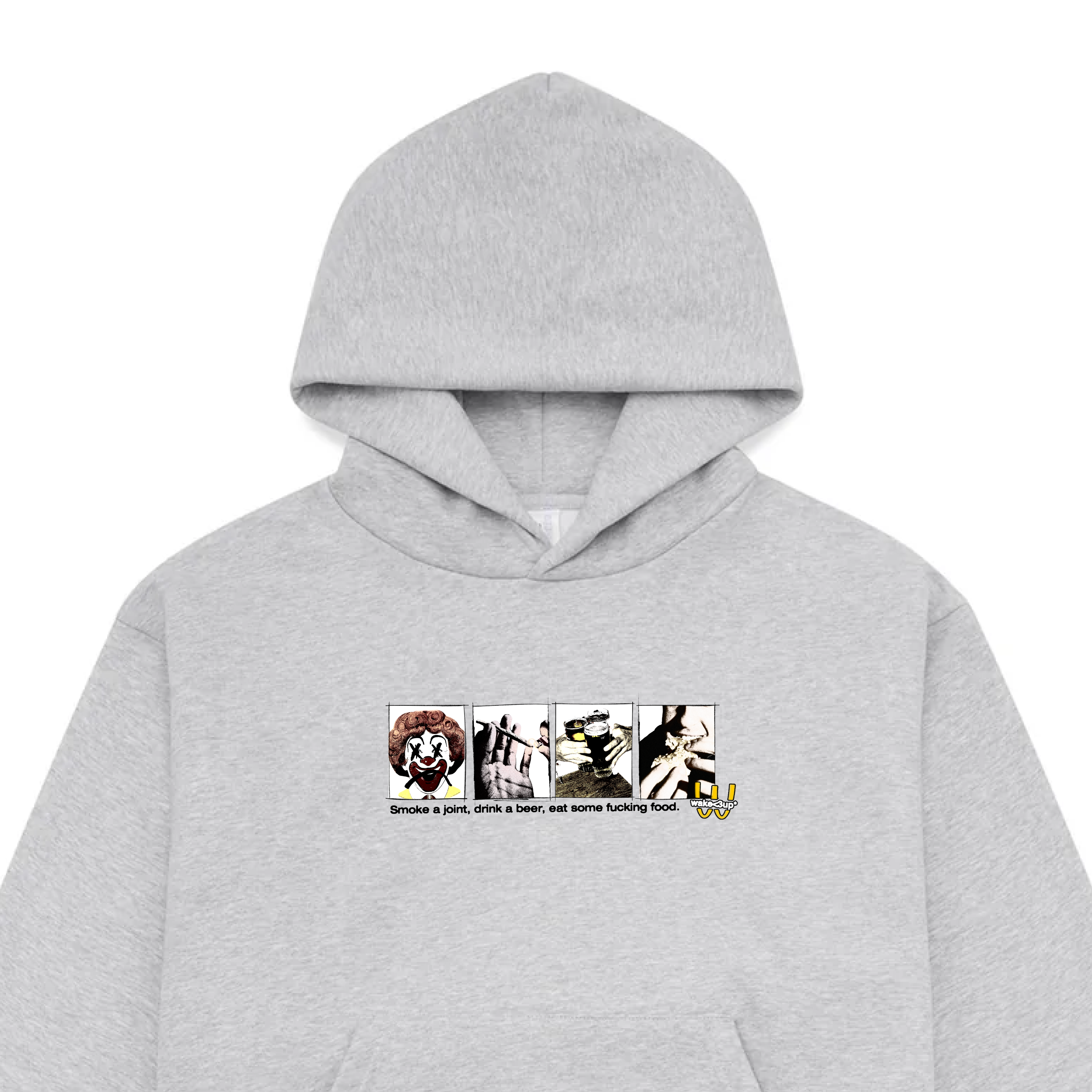 HAPPY MEAL - GREY MARLE PULLOVER HOODIE