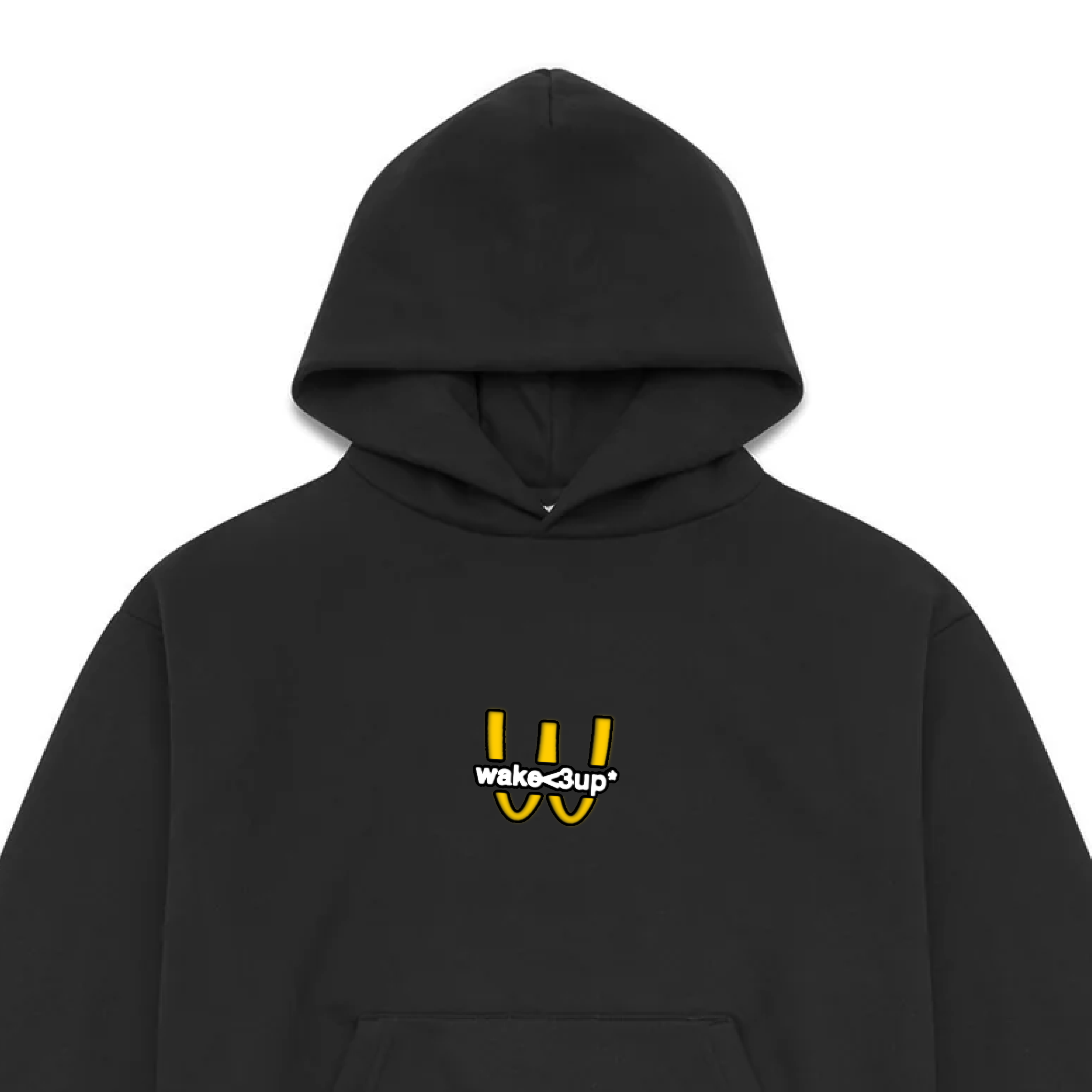 WAKEDONALDS - BLACK PULLOVER HOODIE