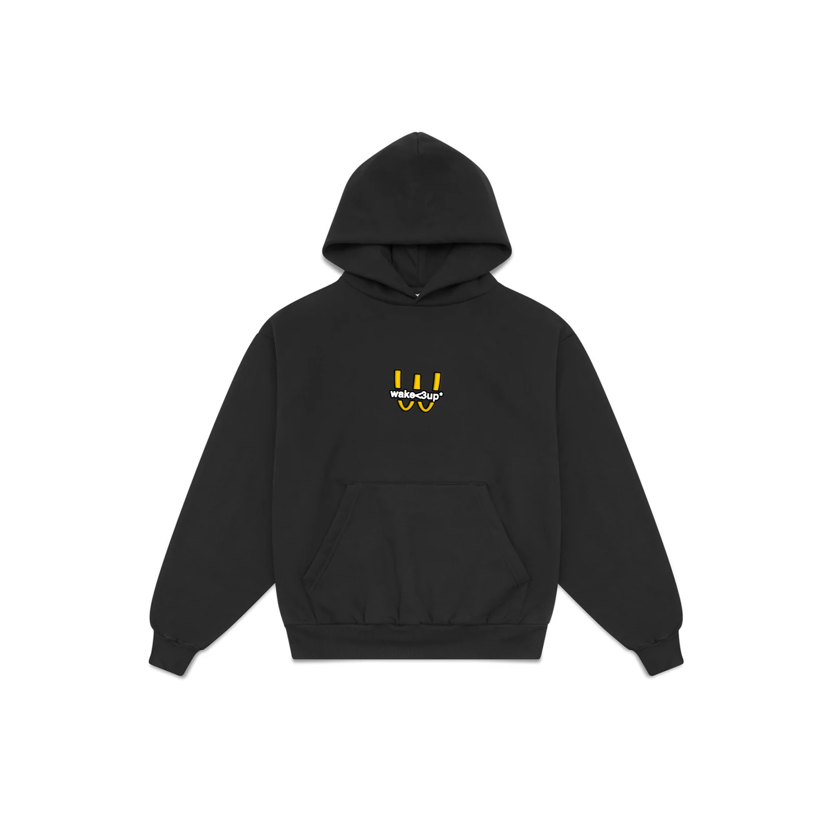 WAKEDONALDS - BLACK PULLOVER HOODIE