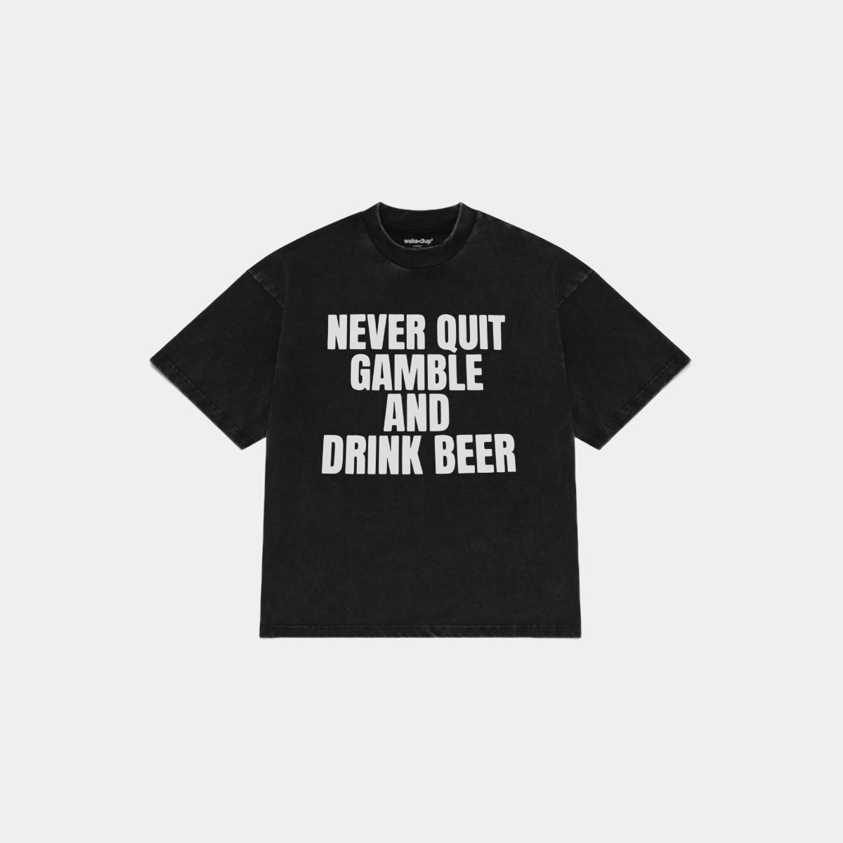 NEVER QUIT WASHED TEE