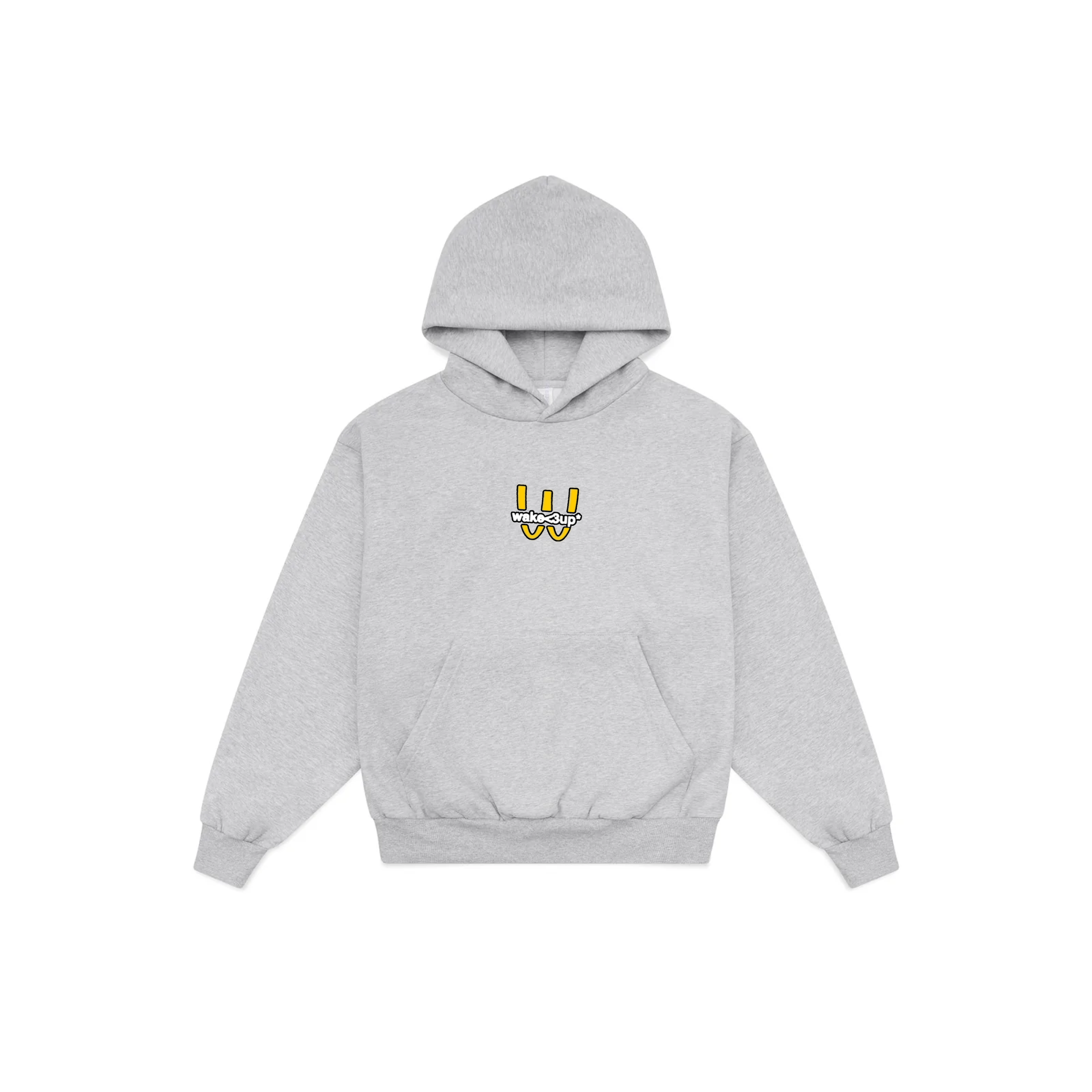 WAKEDONALDS - GREY MARLE PULLOVER HOODIE