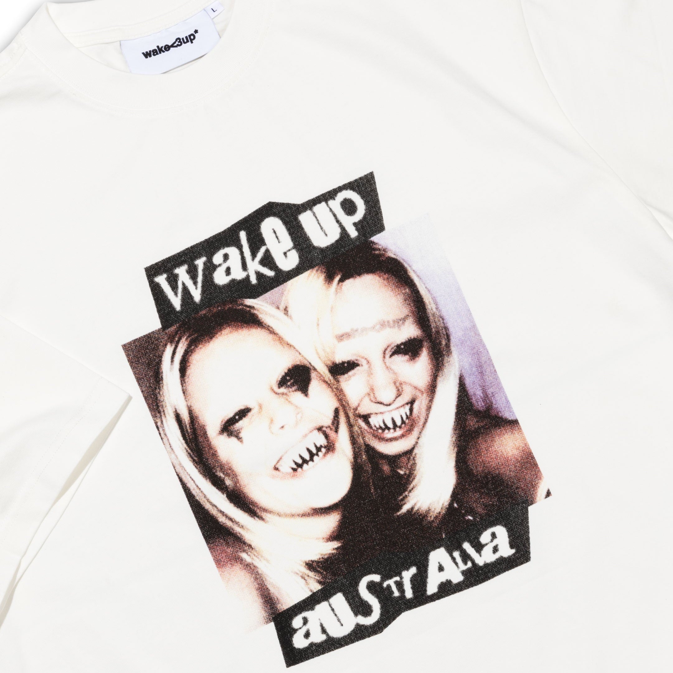 WAKEUP AUSTRALIA - WHITE TEE